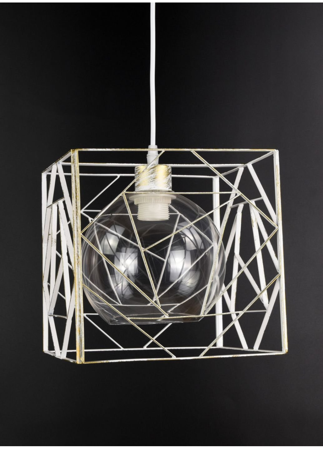 Люстра потолочная подвесная в стиле LOFT (лофт) 12120/1-tr Белый 35х24х34 см. Sunnysky (253630140)