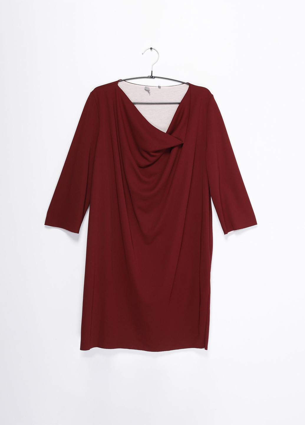 Бордовое кэжуал платье а-силуэт Cos однотонное