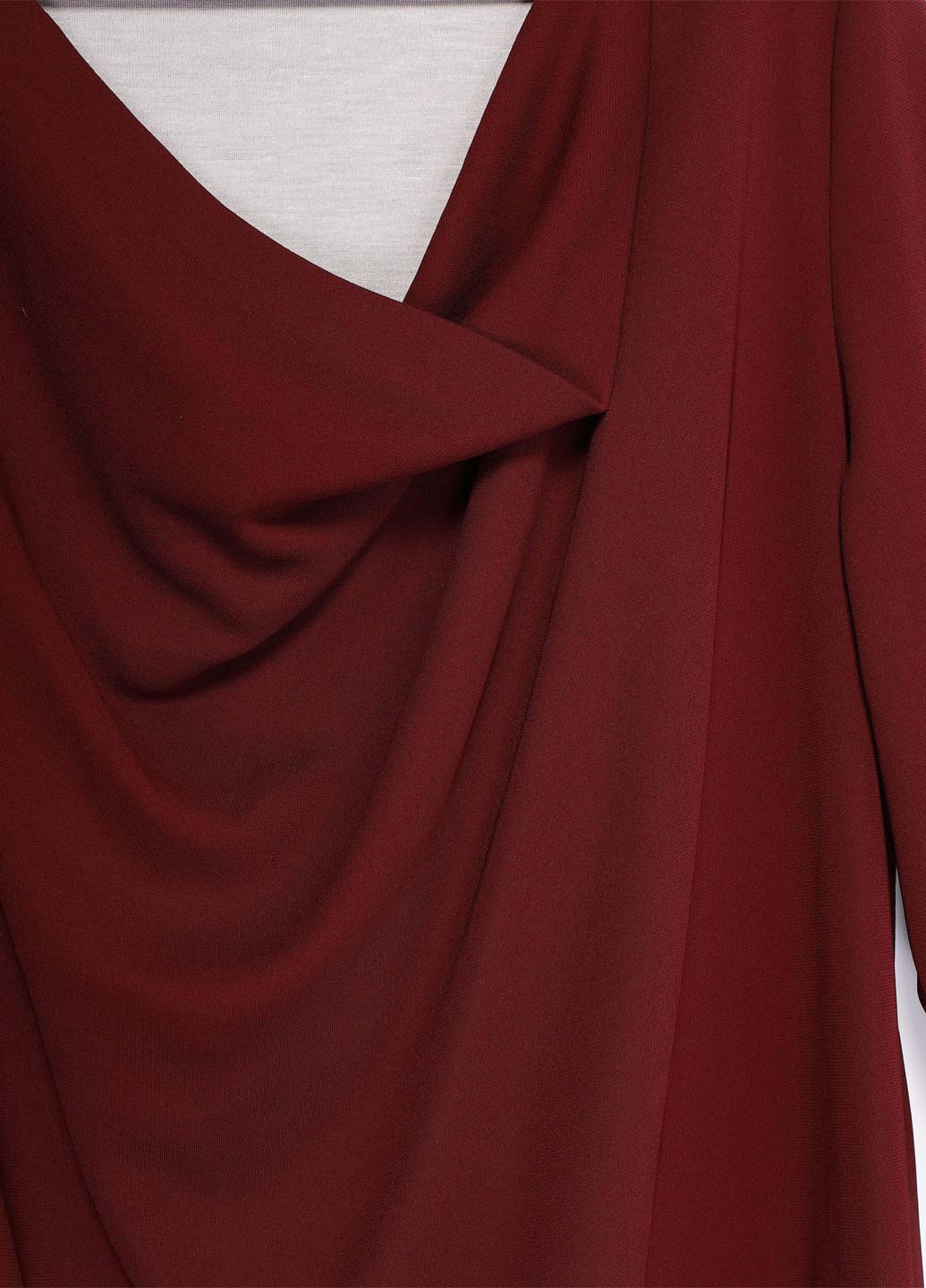 Бордовое кэжуал платье а-силуэт Cos однотонное