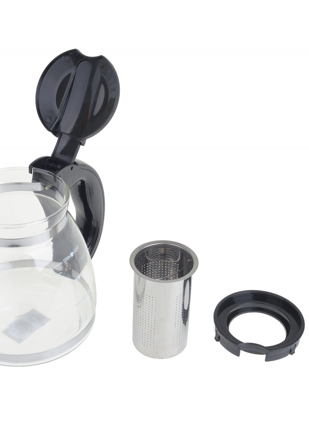 Заварник скляний із сіткою NG16KET/1500ml Lora (253918717)