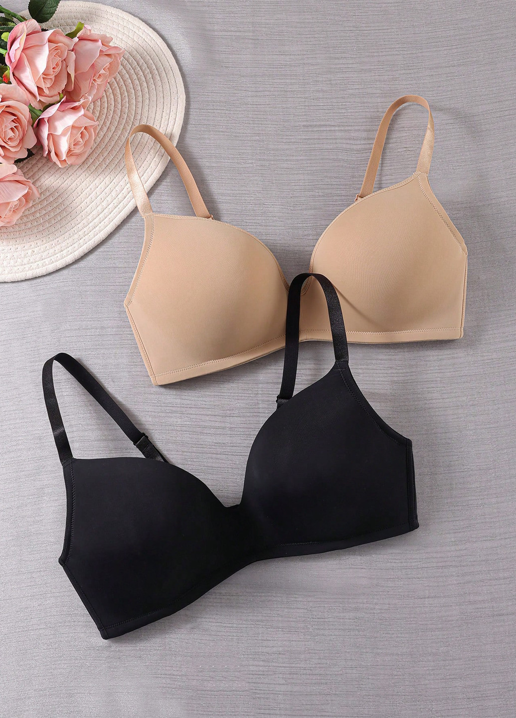 Комбінований корбей бюстгальтер (2шт.) SHEIN без кісточок поліамід