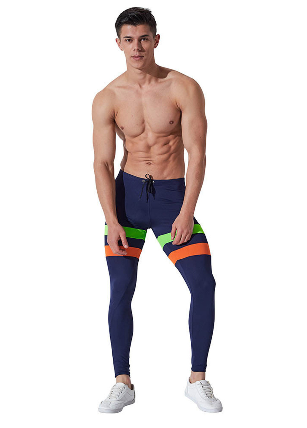 Синие спортивные демисезонные зауженные брюки AQUX