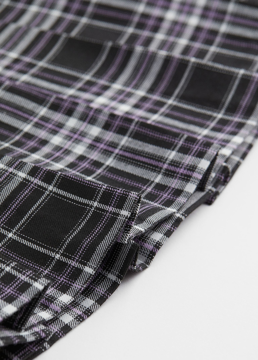 Черно-белая кэжуал в клетку юбка H&M а-силуэта (трапеция)