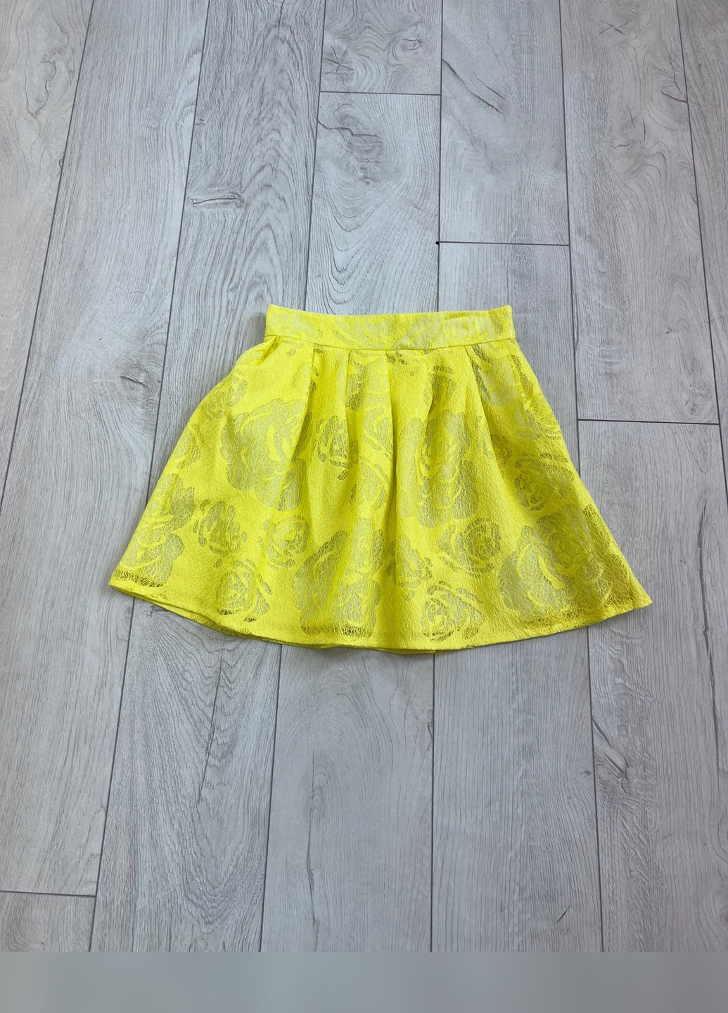 Желтая кэжуал однотонная юбка Let's Shop клешированная-солнце