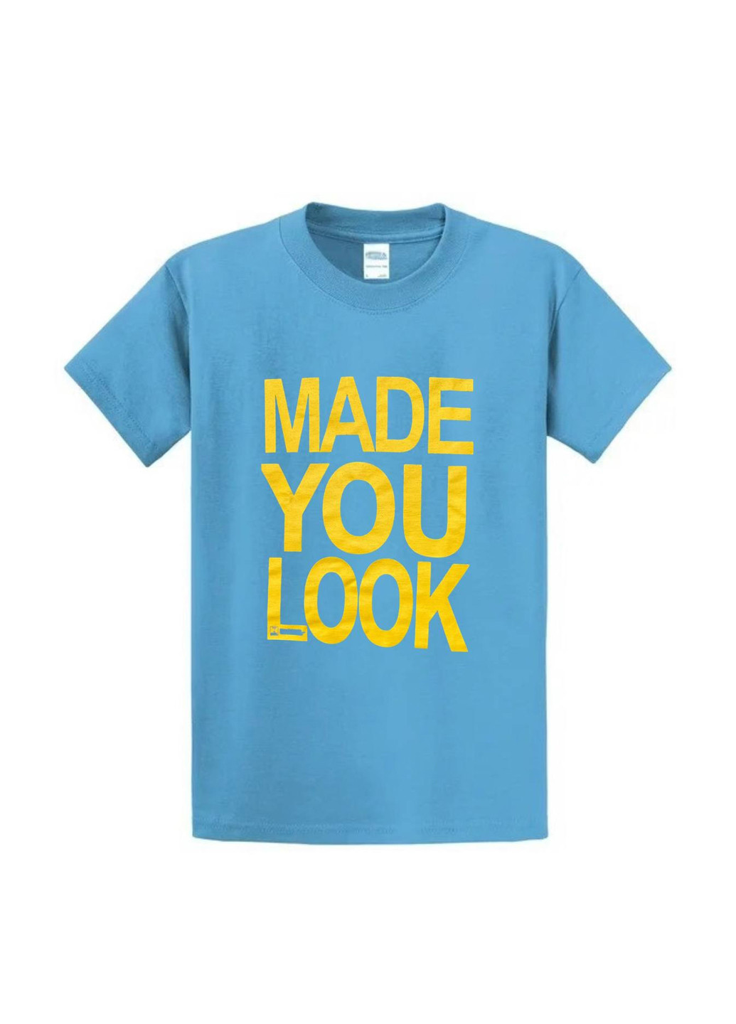 Голубая летняя футболка Jerzees