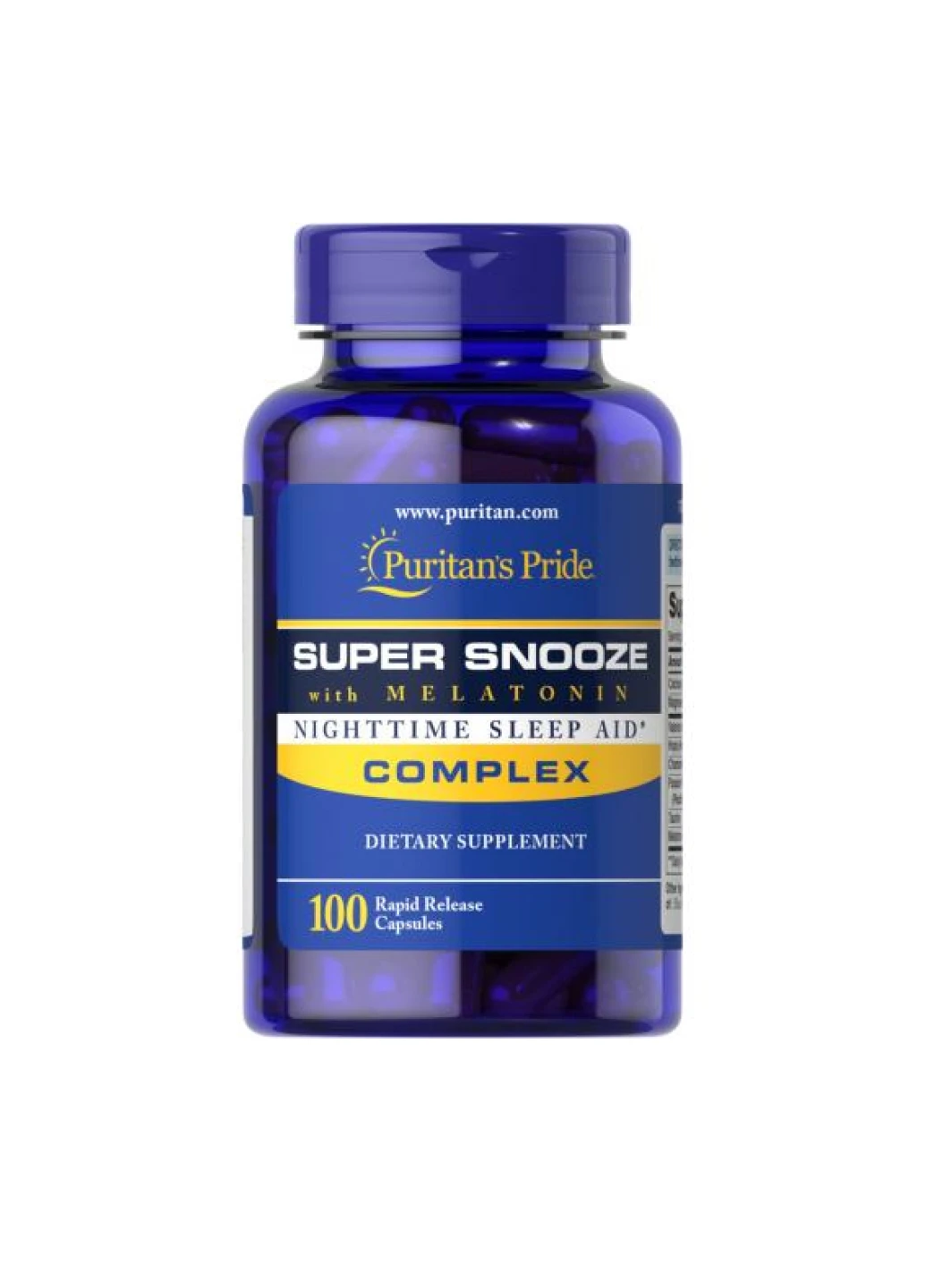 Добавка для сна Puritan's Pride Super Snooze with Melatonin - 100 Capsules** Puritans Pride (253541728)