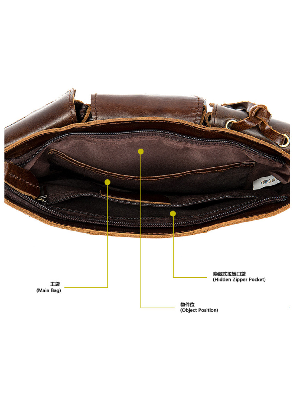 Мужская кожаная сумка-бананка 23,5х13х3 см Vintage (252130491)