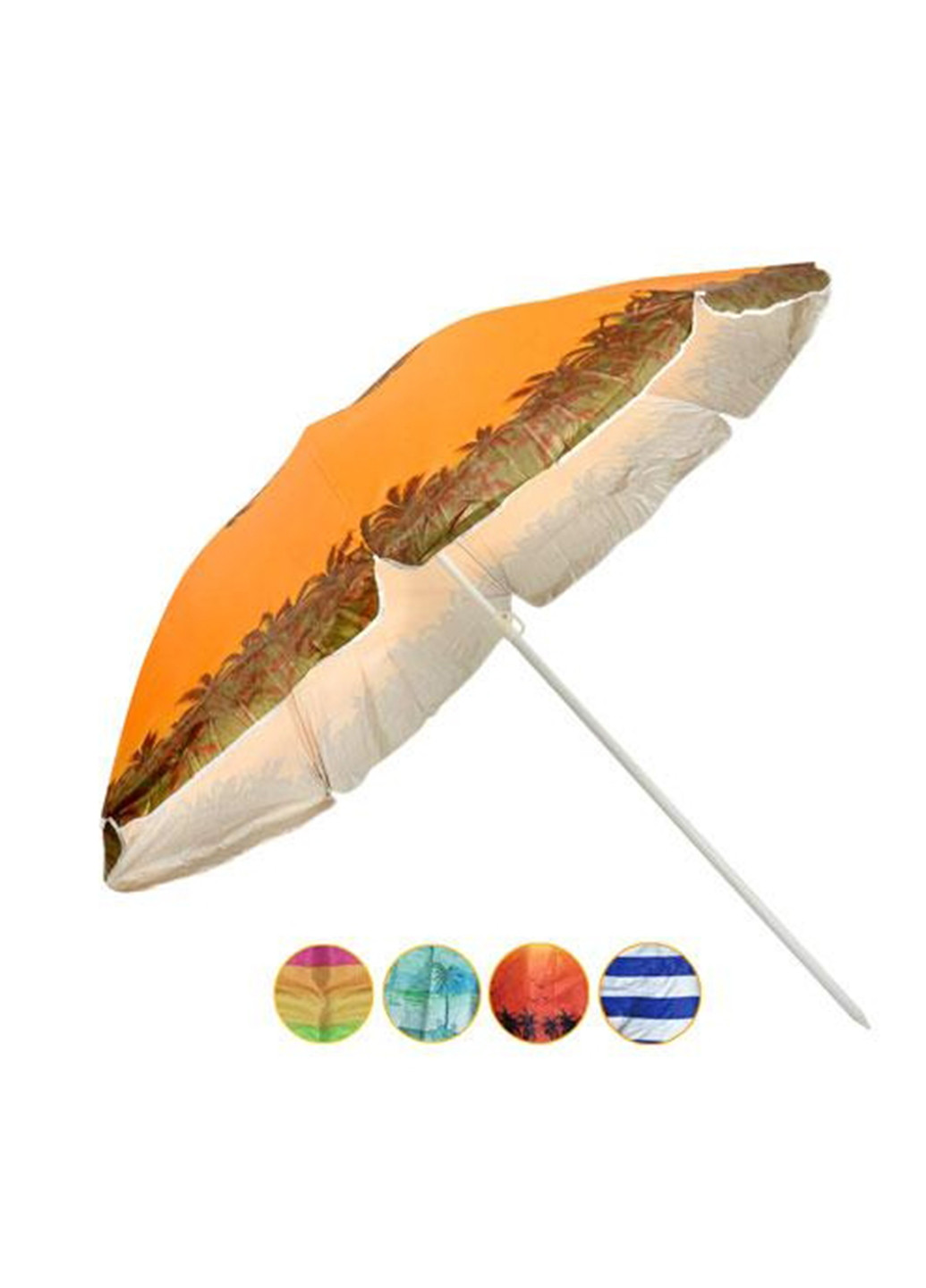 Зонт пляжный, 220 см Anti - UF рисунок оранжевый
