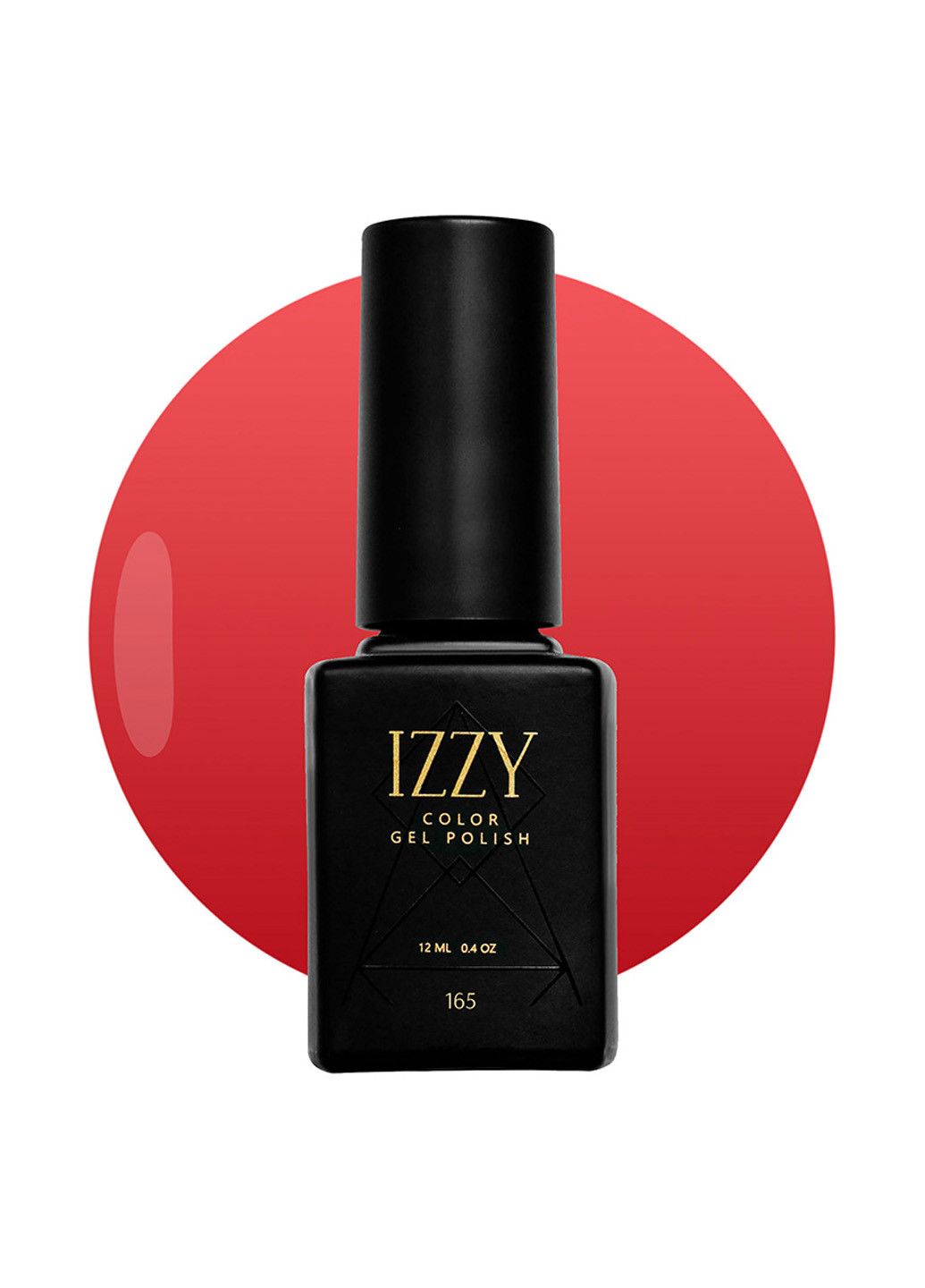 Гель-лак для нігтів, червоний 165, 12мл Izzy (363030602)