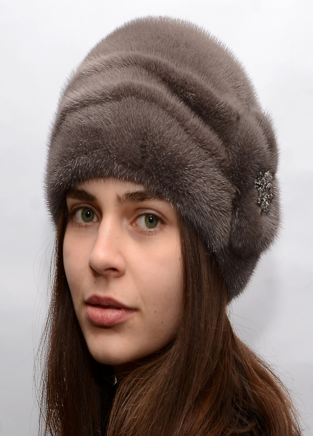 Женская зимняя норковая шапка Меховой Стиль шарик бусы (211665186)