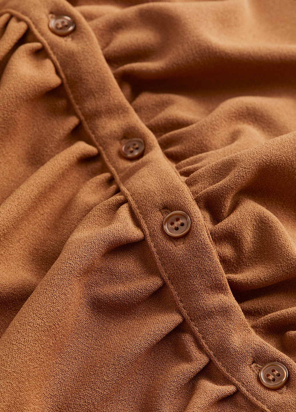 Коричнева кежуал сукня силуетна, сукня-сорочка H&M однотонна