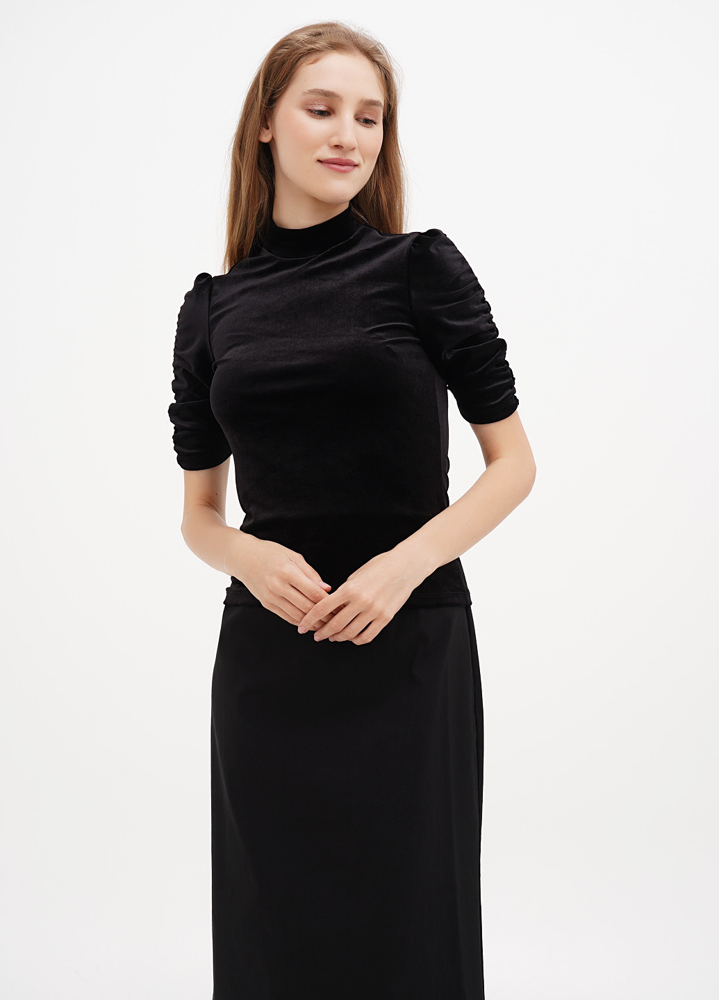 Чёрная блуза Monki