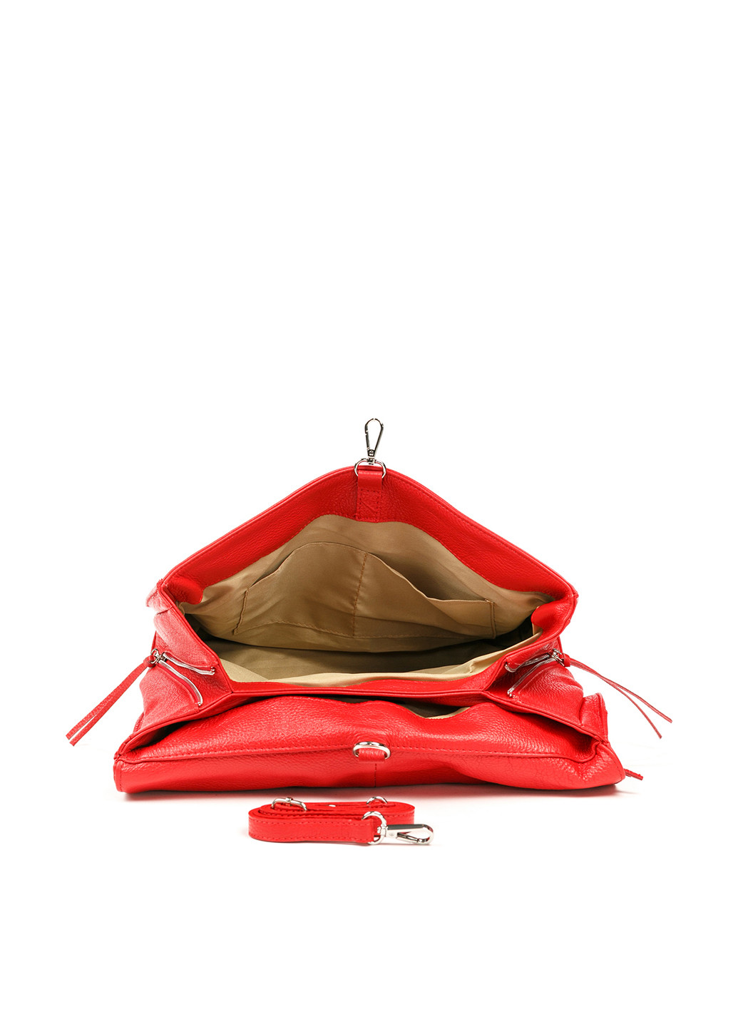 Сумка Italian Bags каркасная сумка однотонная красная кэжуал