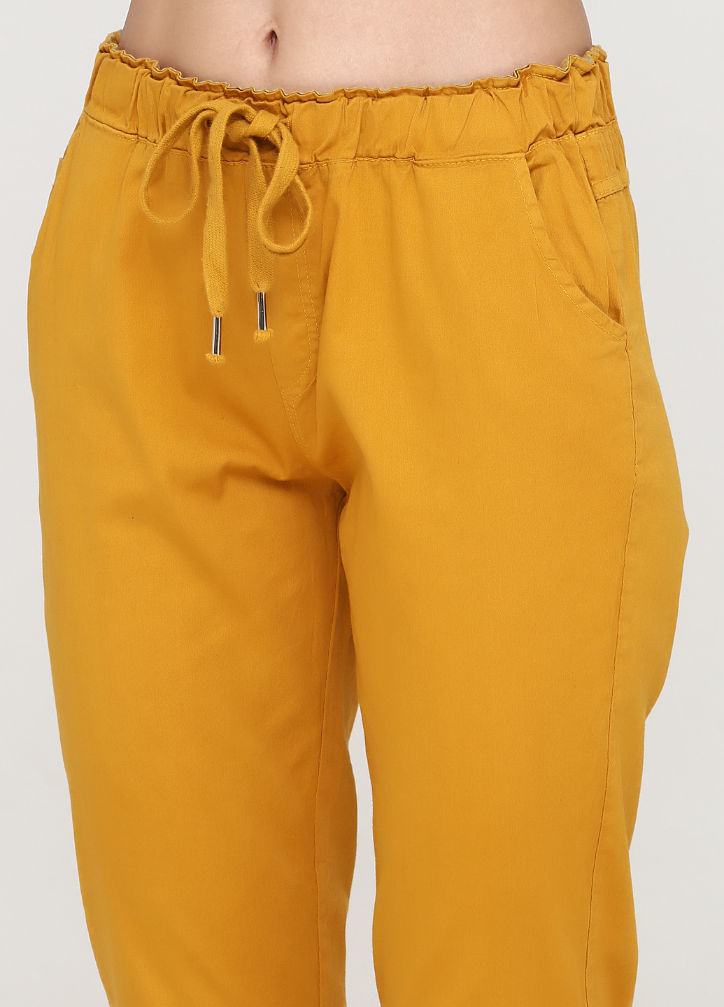 Горчичные кэжуал демисезонные зауженные брюки Made in Italy