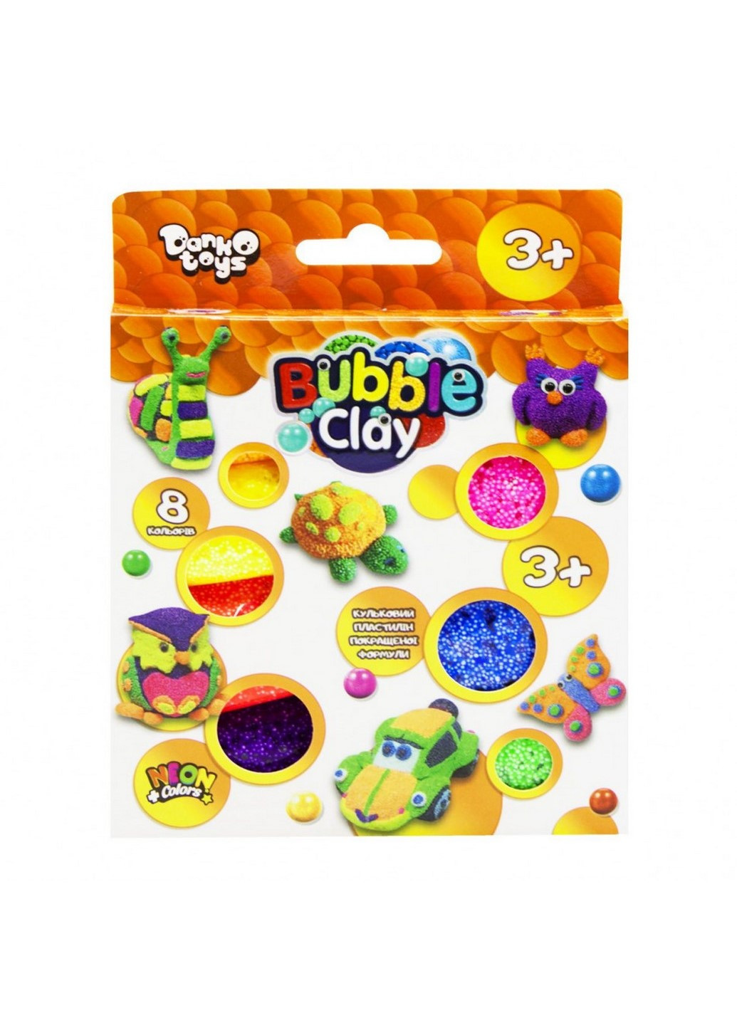 Набір креативного творчості "Bubble Clay" 8 кольорів укр BBC-04-01U Danko Toys (227046767)