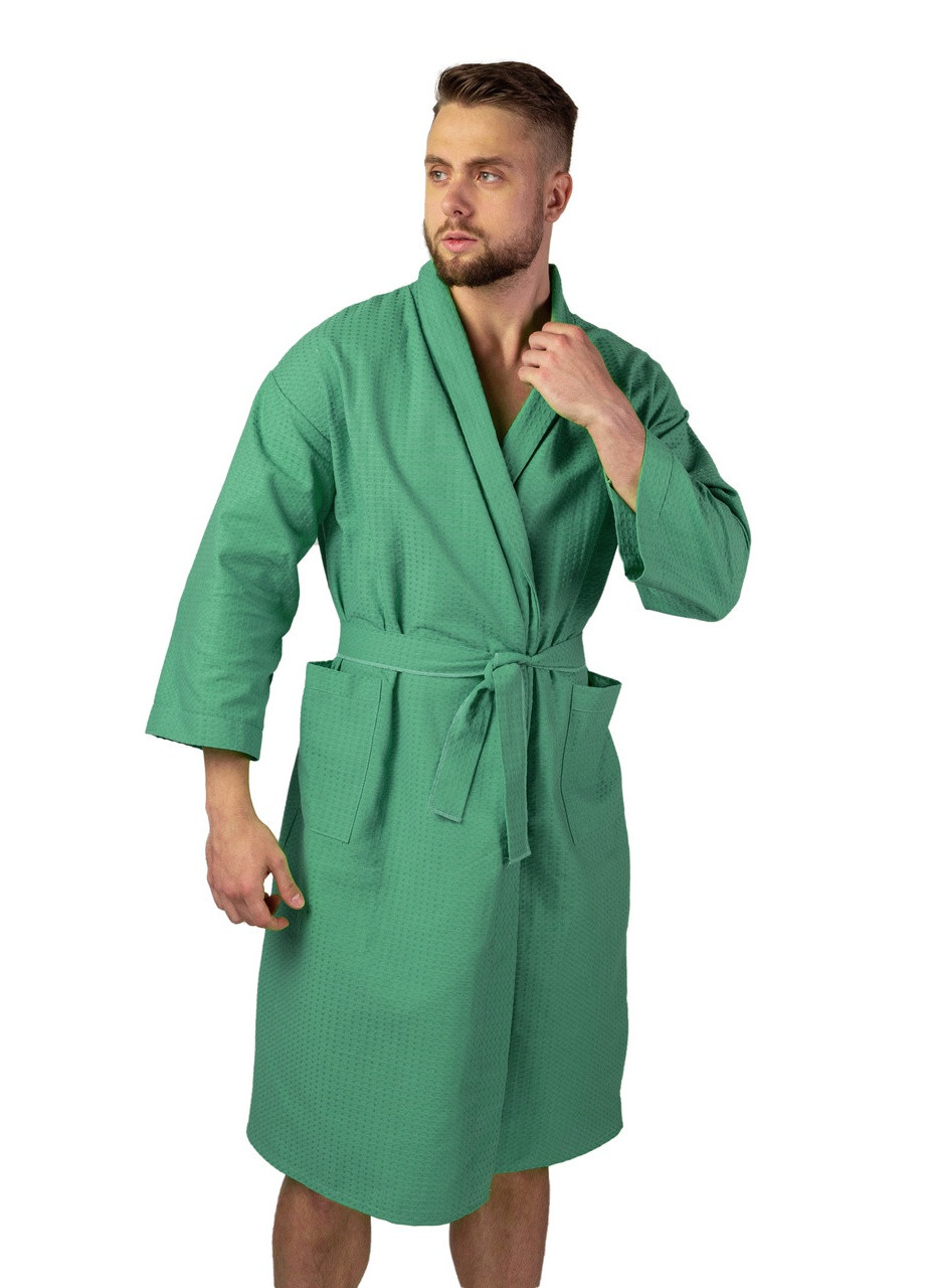 Вафельный халат Кимоно размер (42-44) S 100% хлопок Luxyart (231472644)
