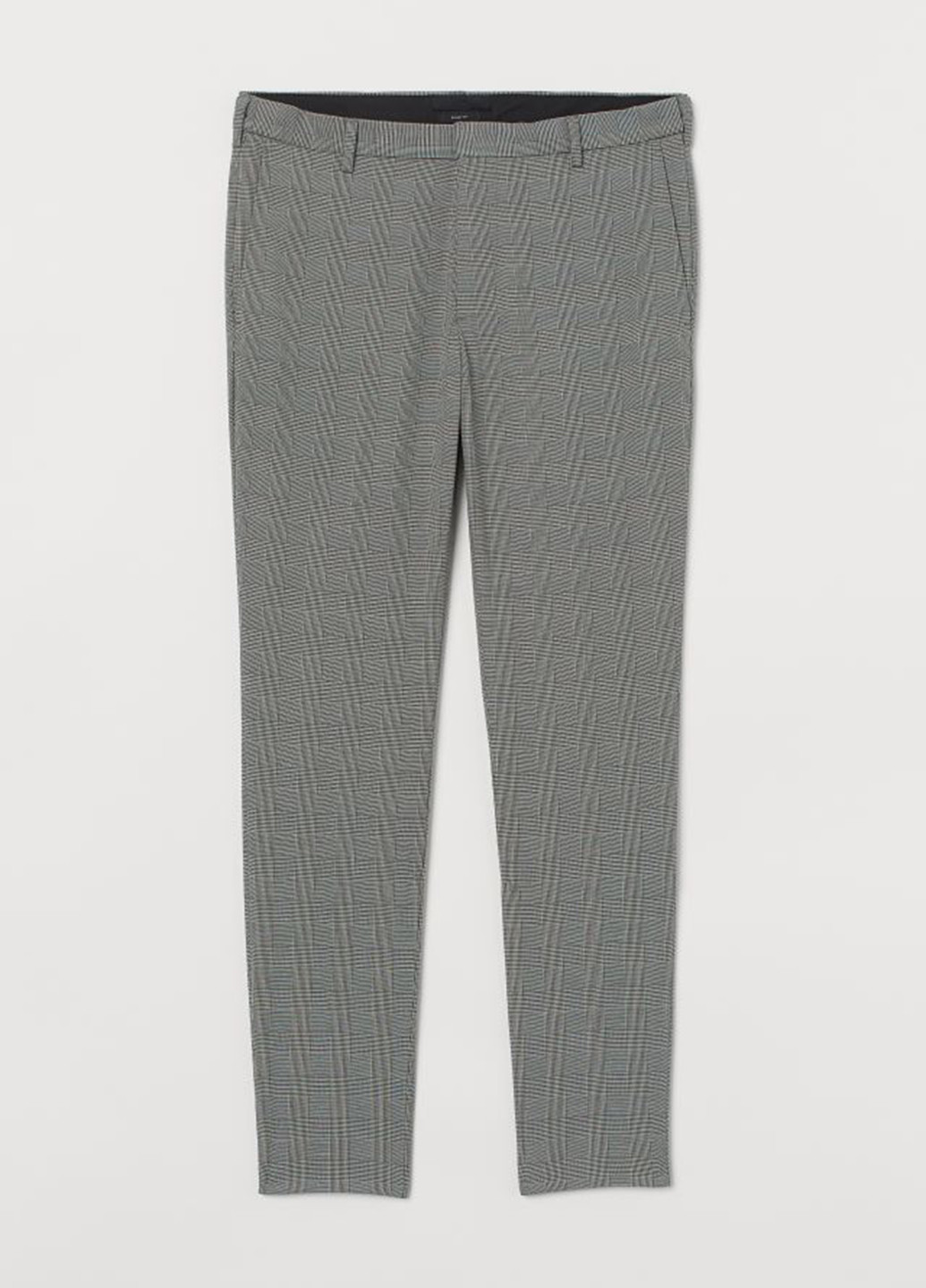 Серые классические демисезонные укороченные, зауженные брюки H&M