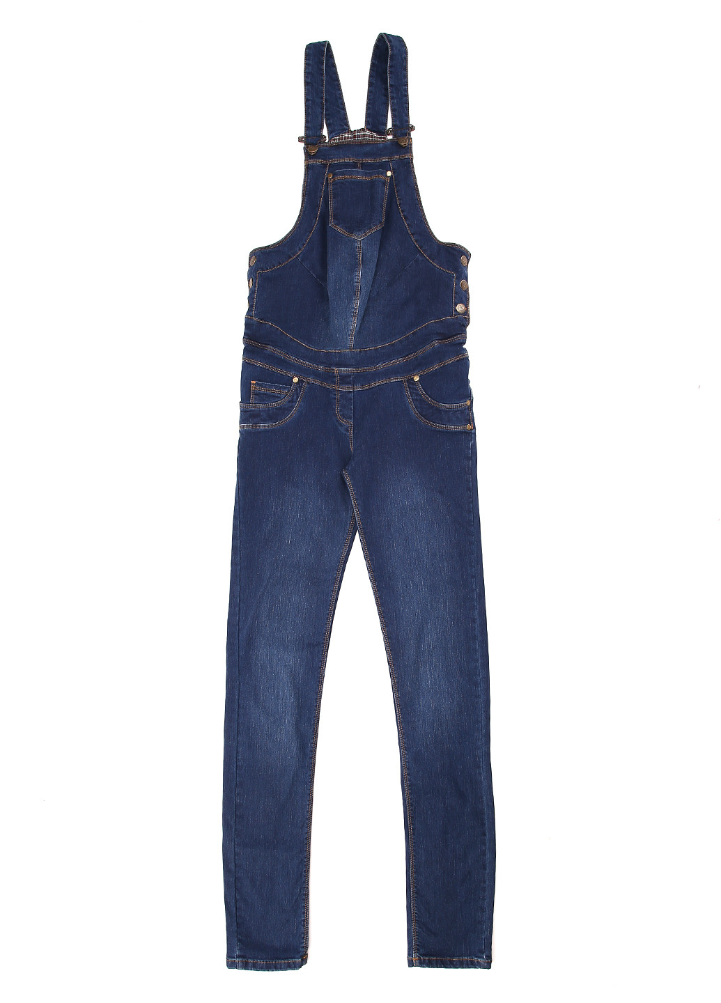 Комбінезон для вагітних Cemifa комбінезон-брюки однотонний синій джинсовий бавовна