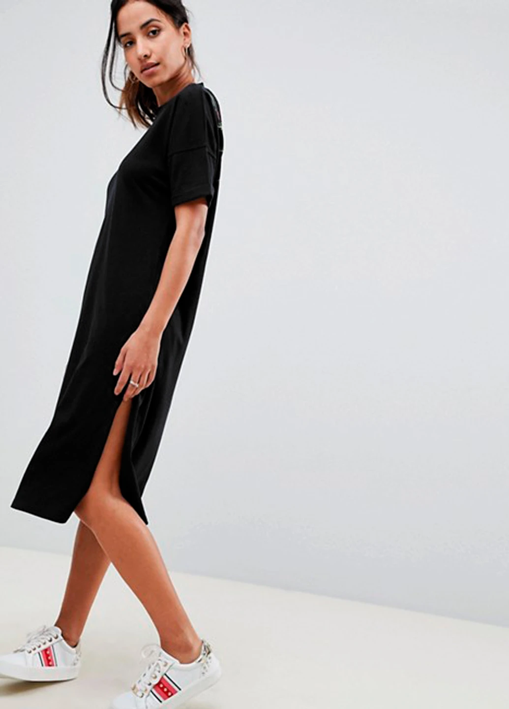Черное кэжуал платье Asos однотонное