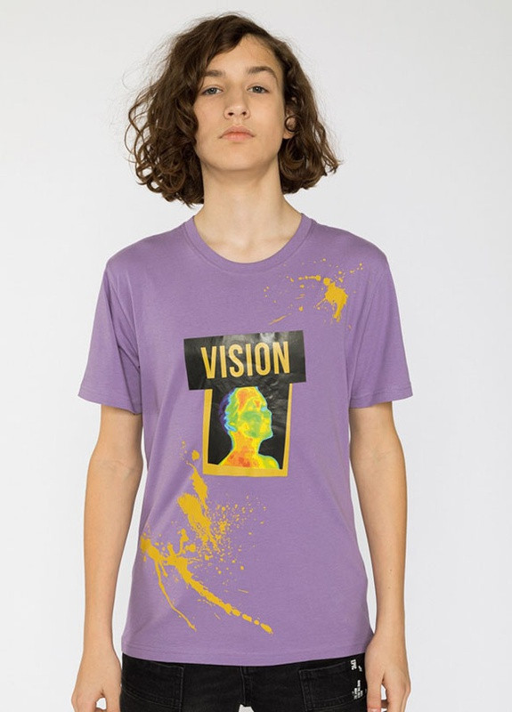 Фиолетовая демисезонная футболка с принтом для мальчика Reporter Young