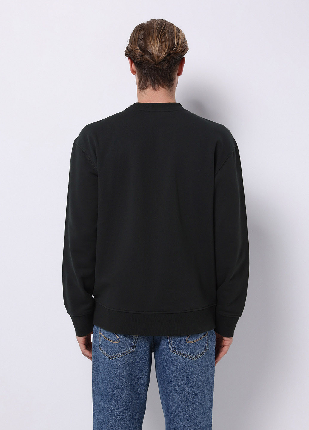 Темно-зелений світшот Colin's напис без декору (360767707)