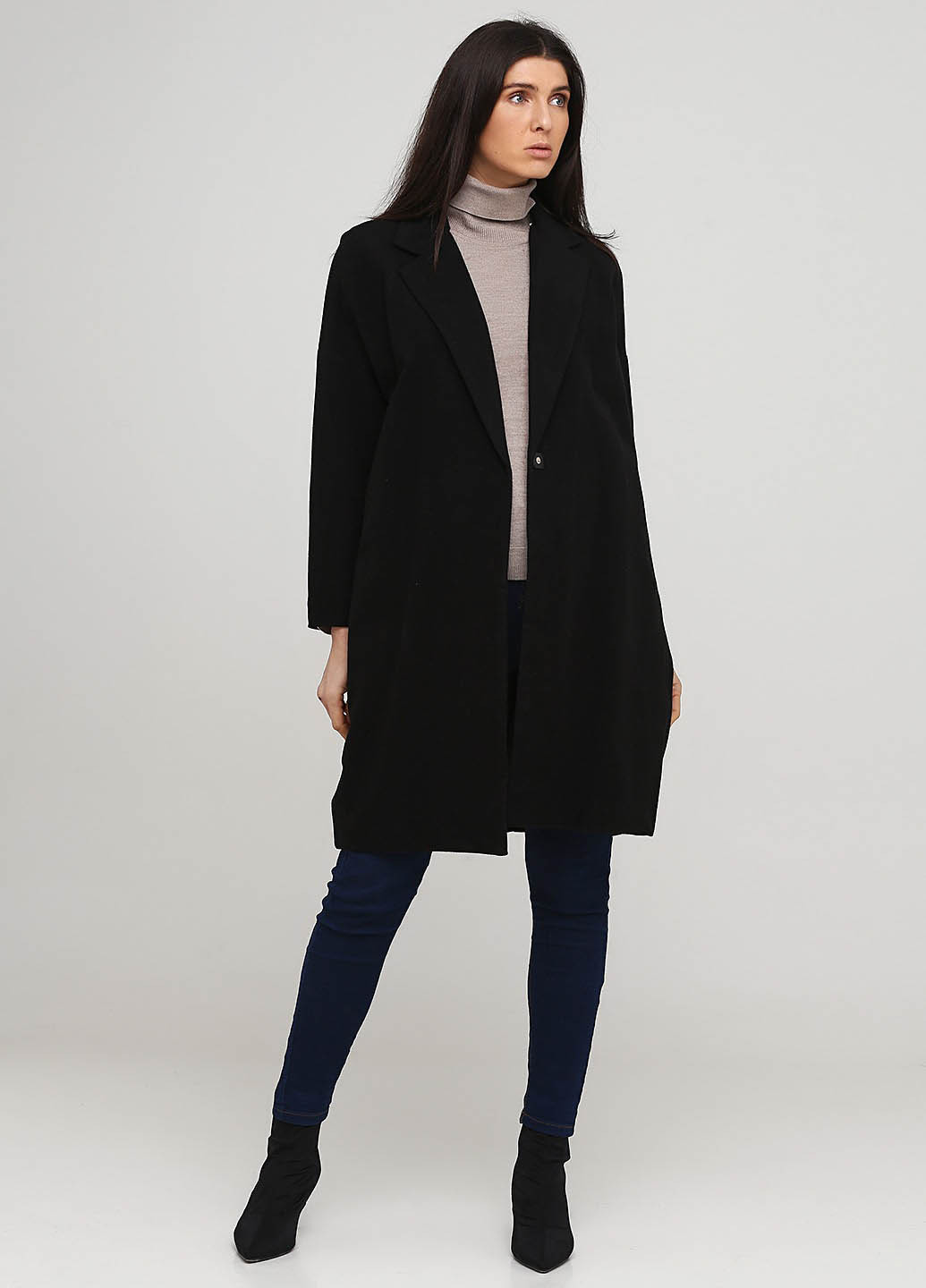 Черное демисезонное Пальто однобортное Vero Moda