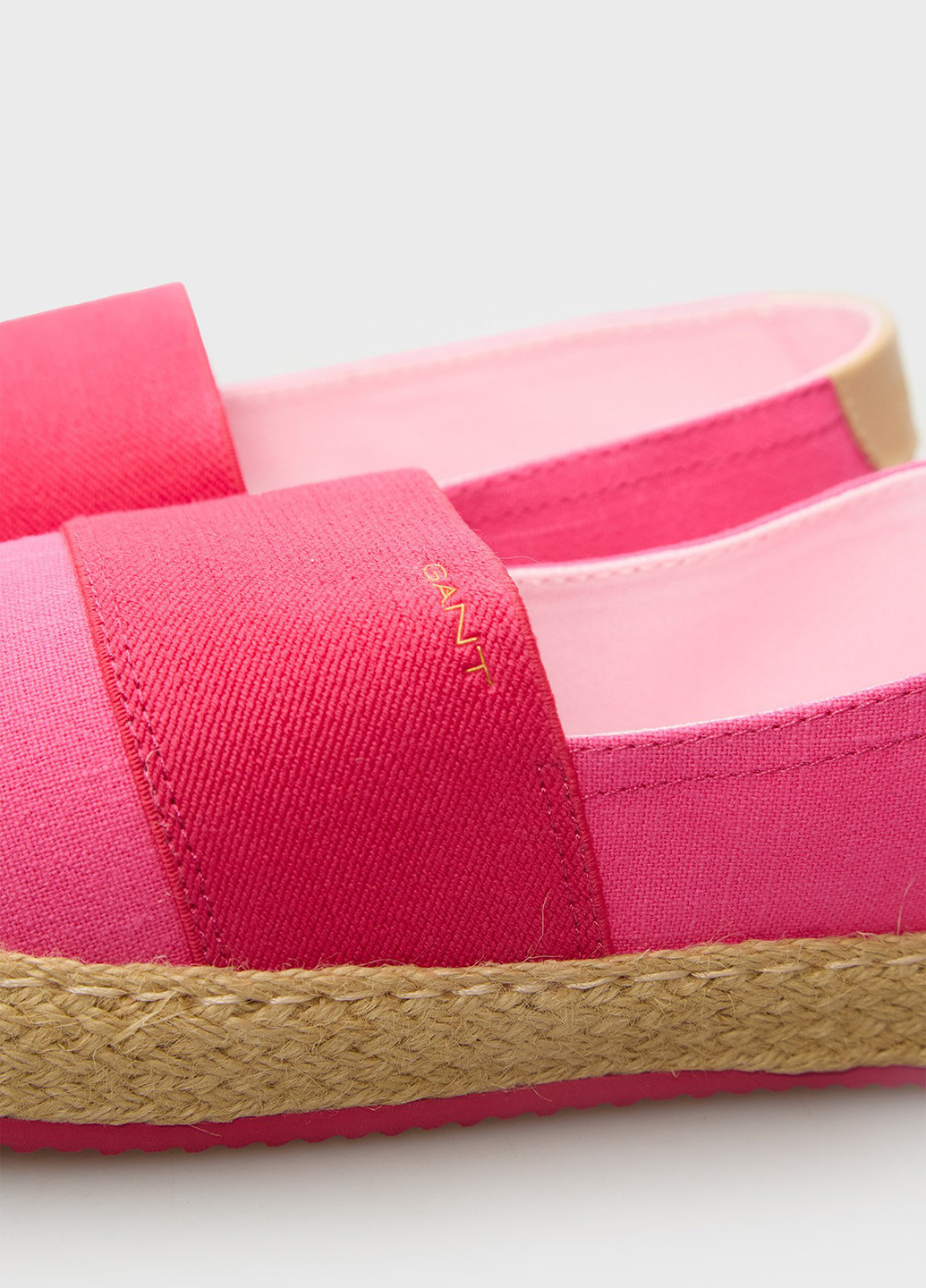 Рожеві еспадрилі Gant колор блок вишивка, логотип, плетіння (346698160)