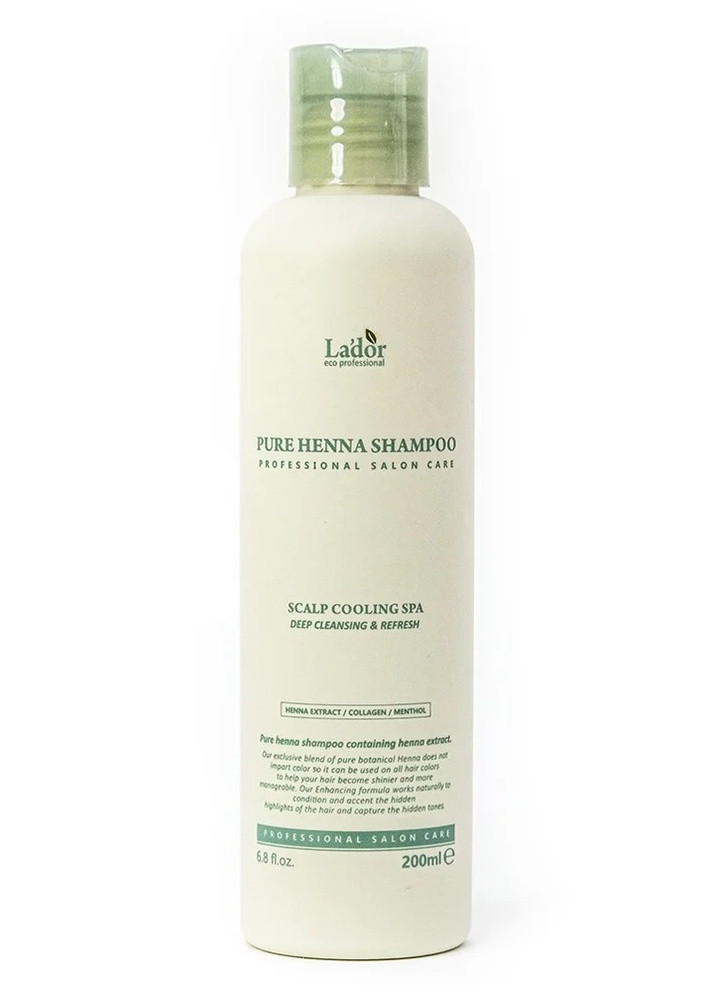 Шампунь проти випадіння волосся Lador Pure Henna Shampoo, 200 мл La'dor (219718940)