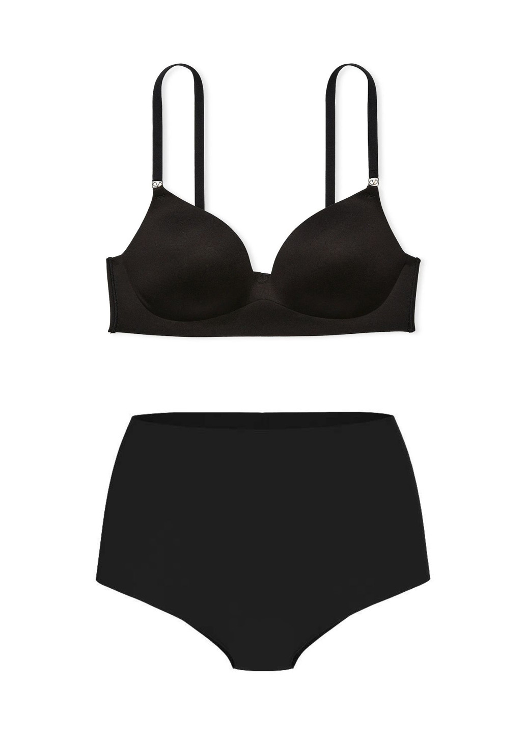 Чорний демісезонний комплект (бюстгальтер, трусики) Victoria's Secret