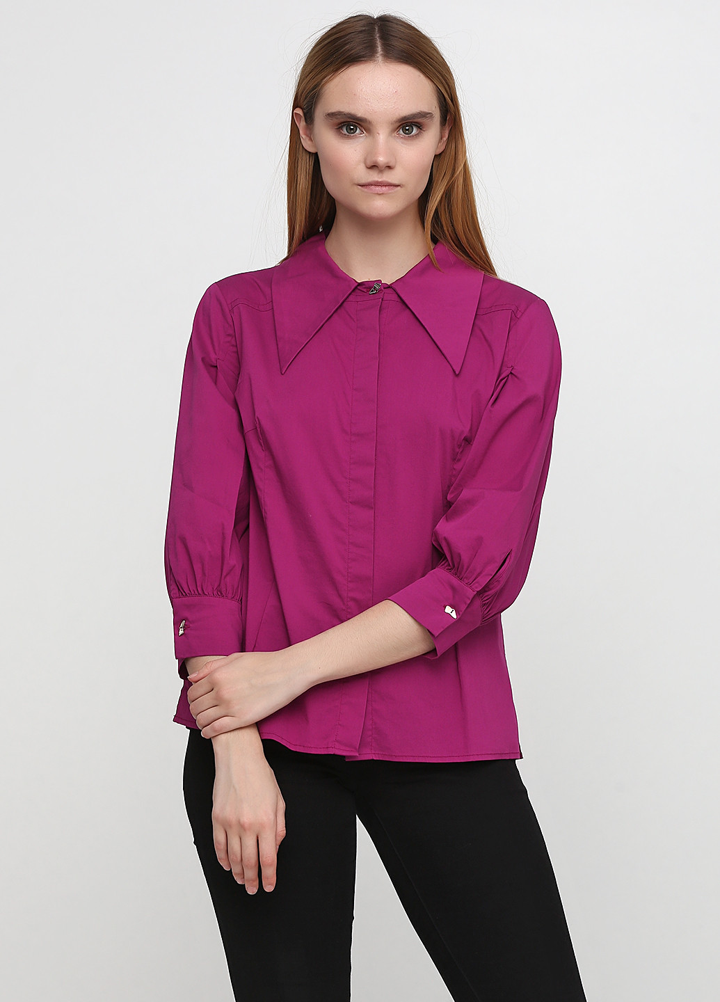 Фуксиновая демисезонная блуза Oblique