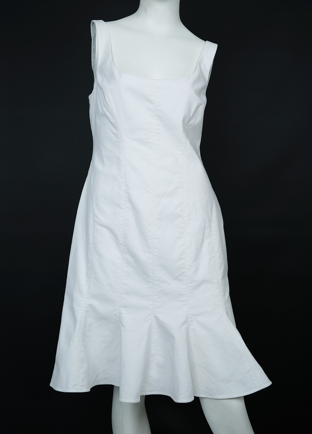 Белое кэжуал платье а-силуэт Ralph Lauren однотонное