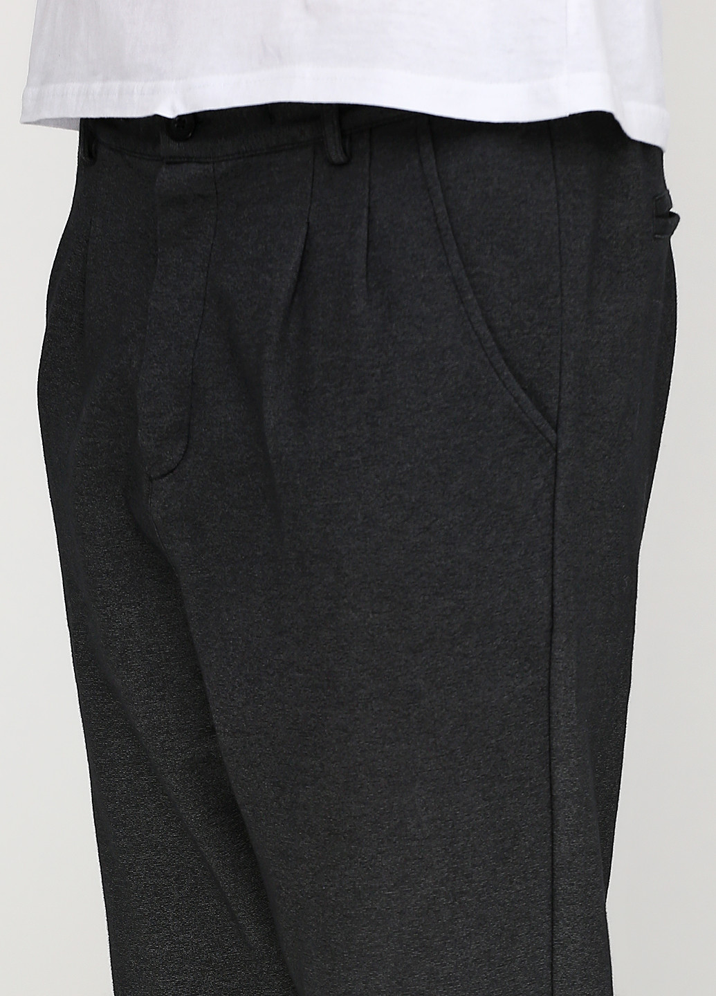 Темно-серые кэжуал демисезонные прямые брюки Eleven