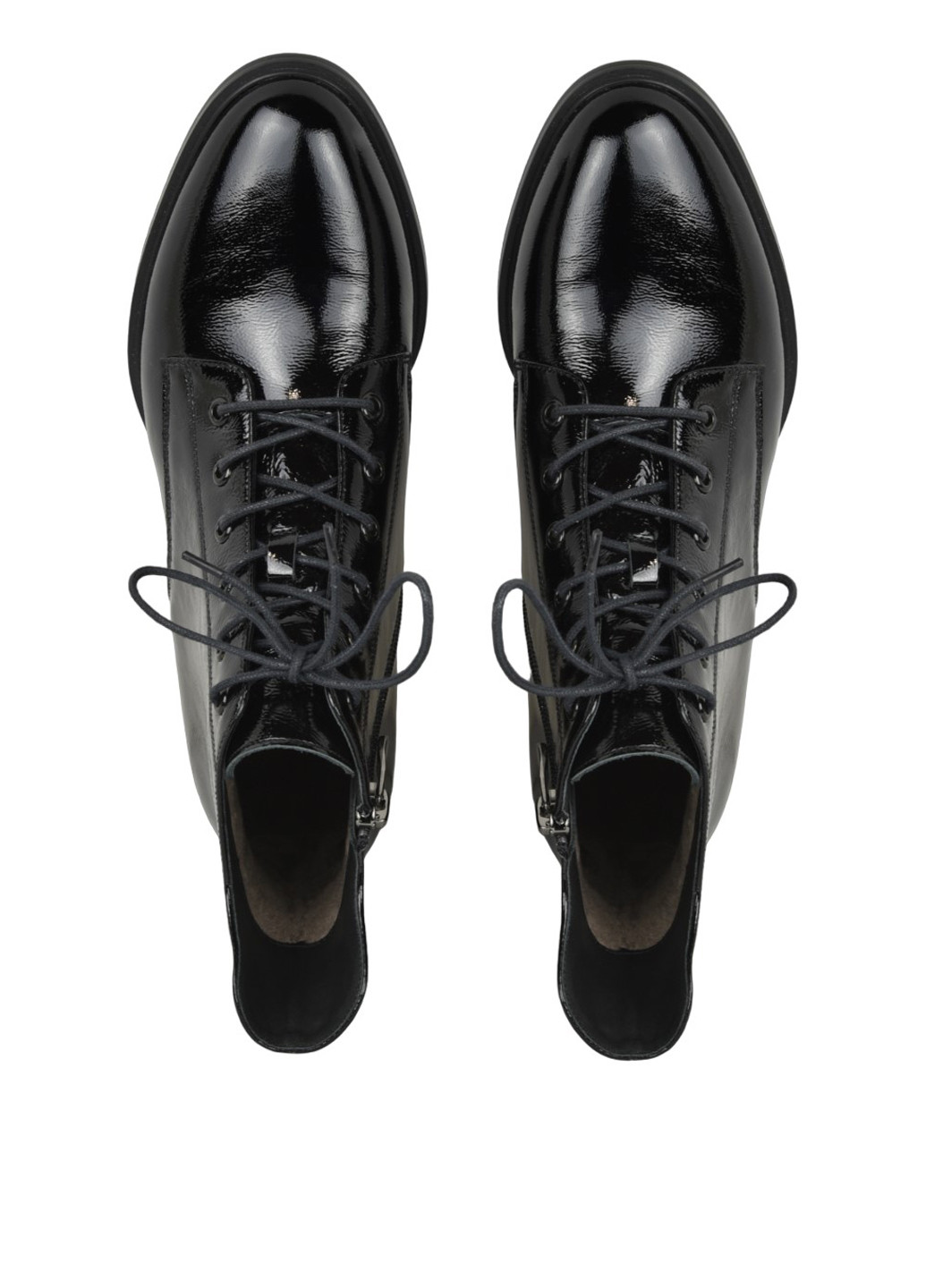Осенние ботинки Blizzarini лаковые, со шнуровкой