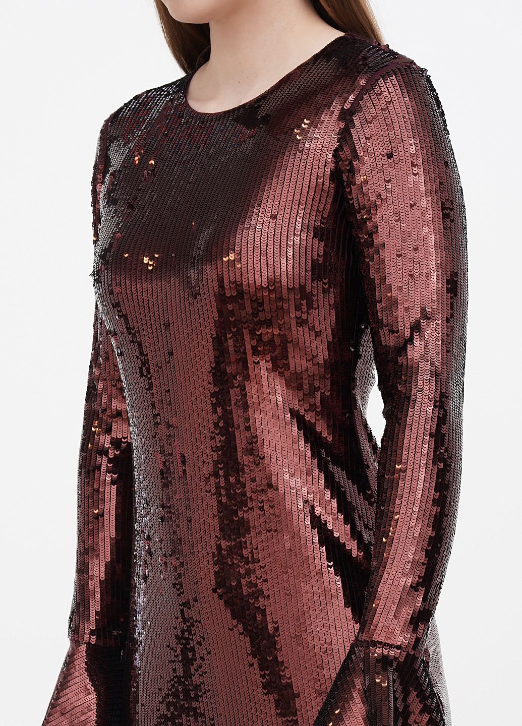 Темно-коричневое коктейльное платье Michael Kors однотонное