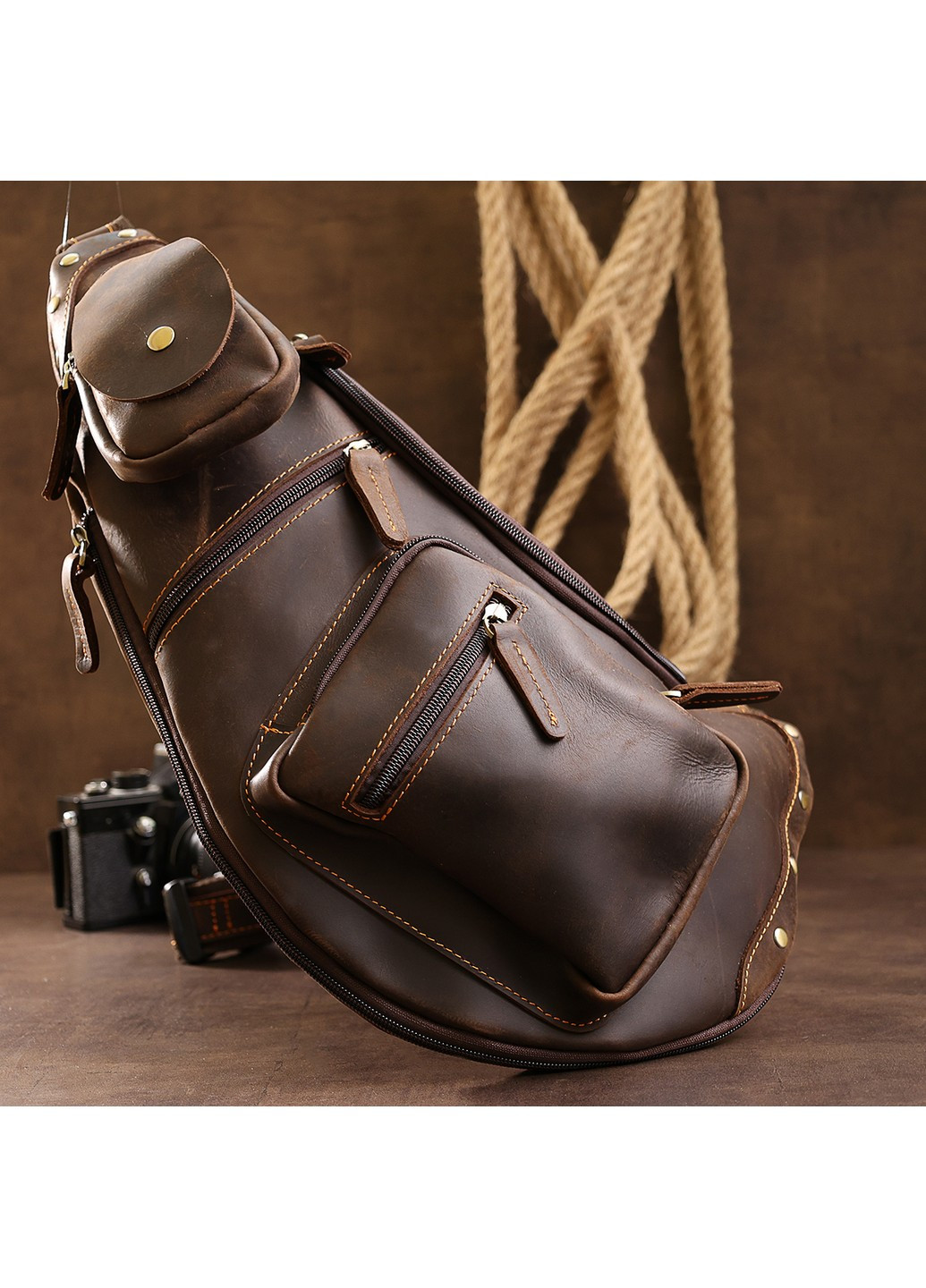 Шкіряна сумка через плече Vintage (252086300)