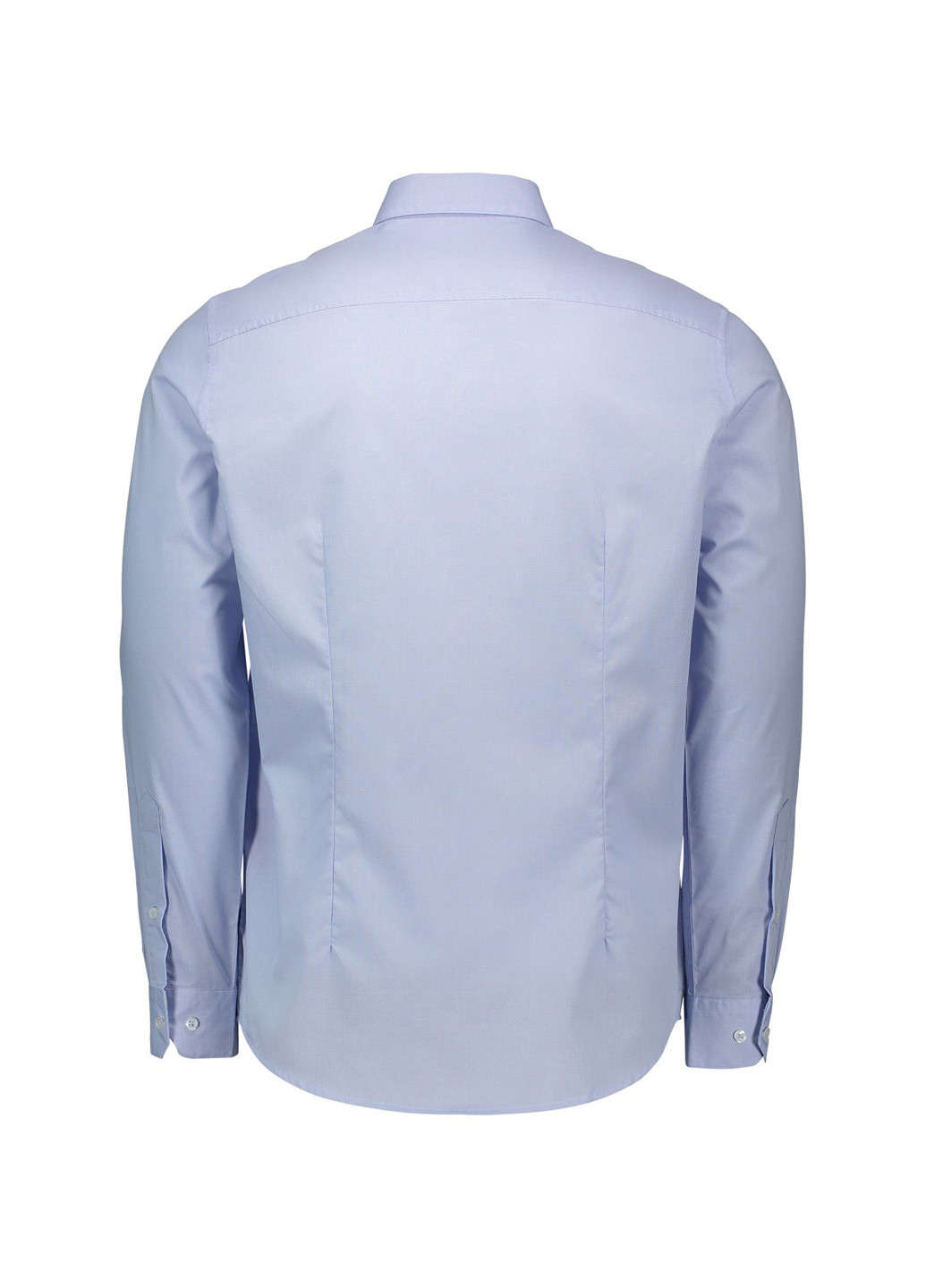 Голубой кэжуал рубашка однотонная Piazza Italia с длинным рукавом