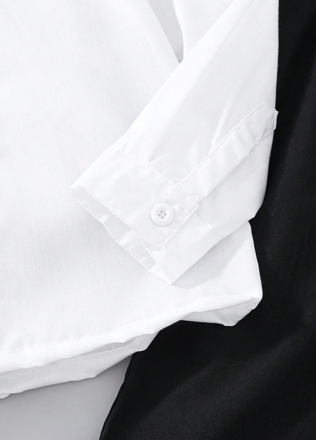 Черно-белый демисезонный костюм (рубашка, брюки, жилет) тройка SHEIN