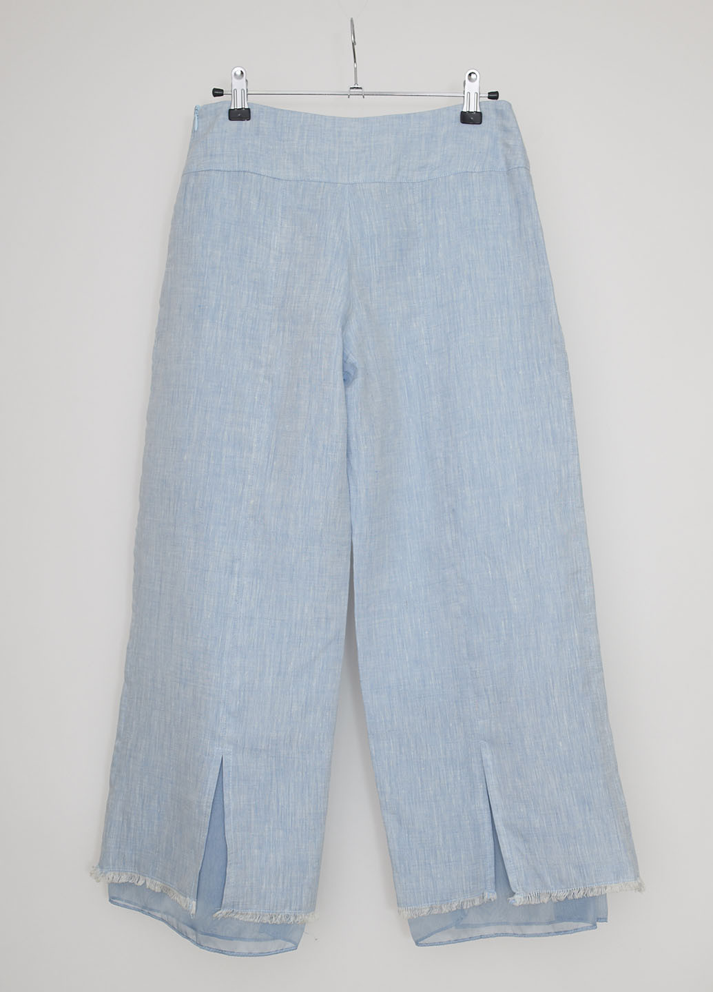 Голубые кэжуал демисезонные с высокой талией брюки Pierre Cardin