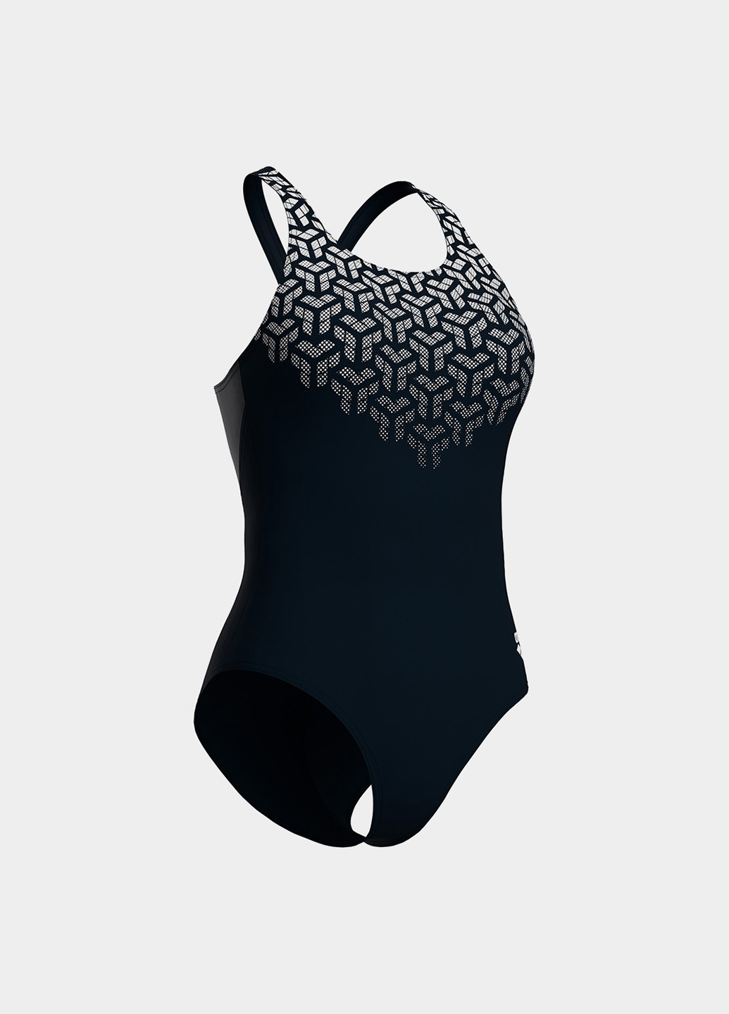 Чорний літній купальник суцільний Arena KIKKO V SWIMSUIT V BACK GRAPHI