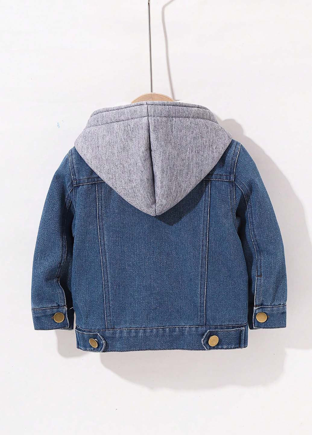 Темно-блакитна демісезонна куртка SHEIN