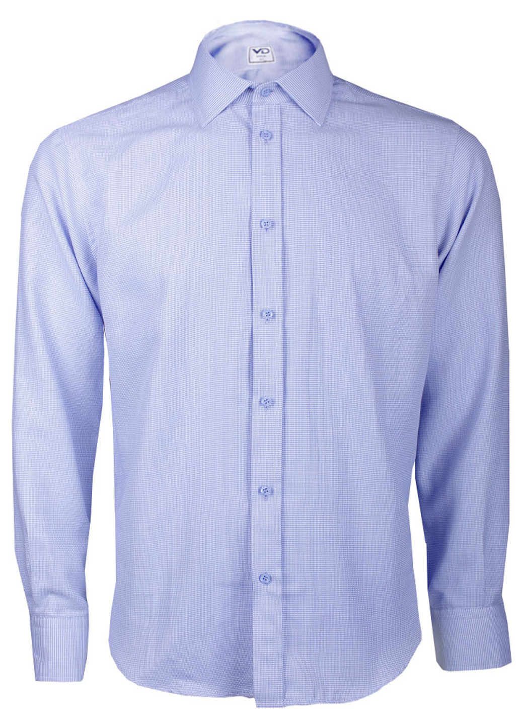 Голубой кэжуал рубашка в клетку VD One с длинным рукавом