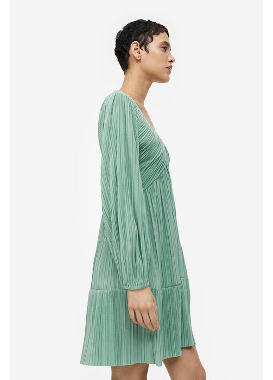 М'ятна кежуал сукня в стилі армпір H&M однотонна