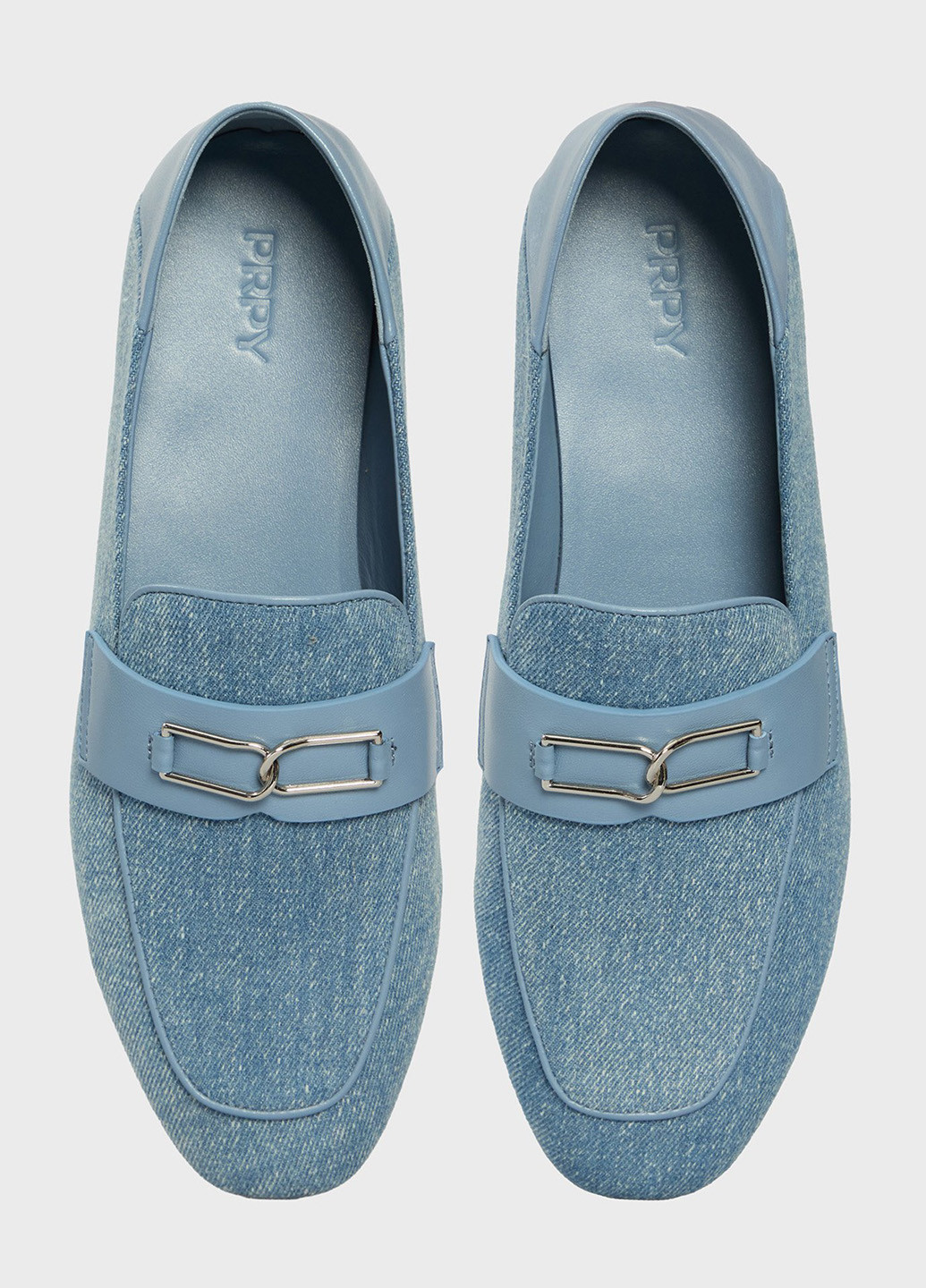 PRPY Туфлі лофери темно-блакитний з натуральна шкіра, текстиль, китай — літо (334684269)