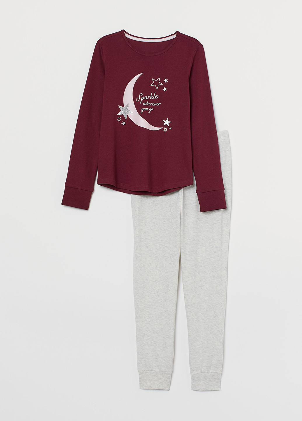 Вишневая всесезон пижама (лонгслив, брюки) лонгслив + брюки H&M