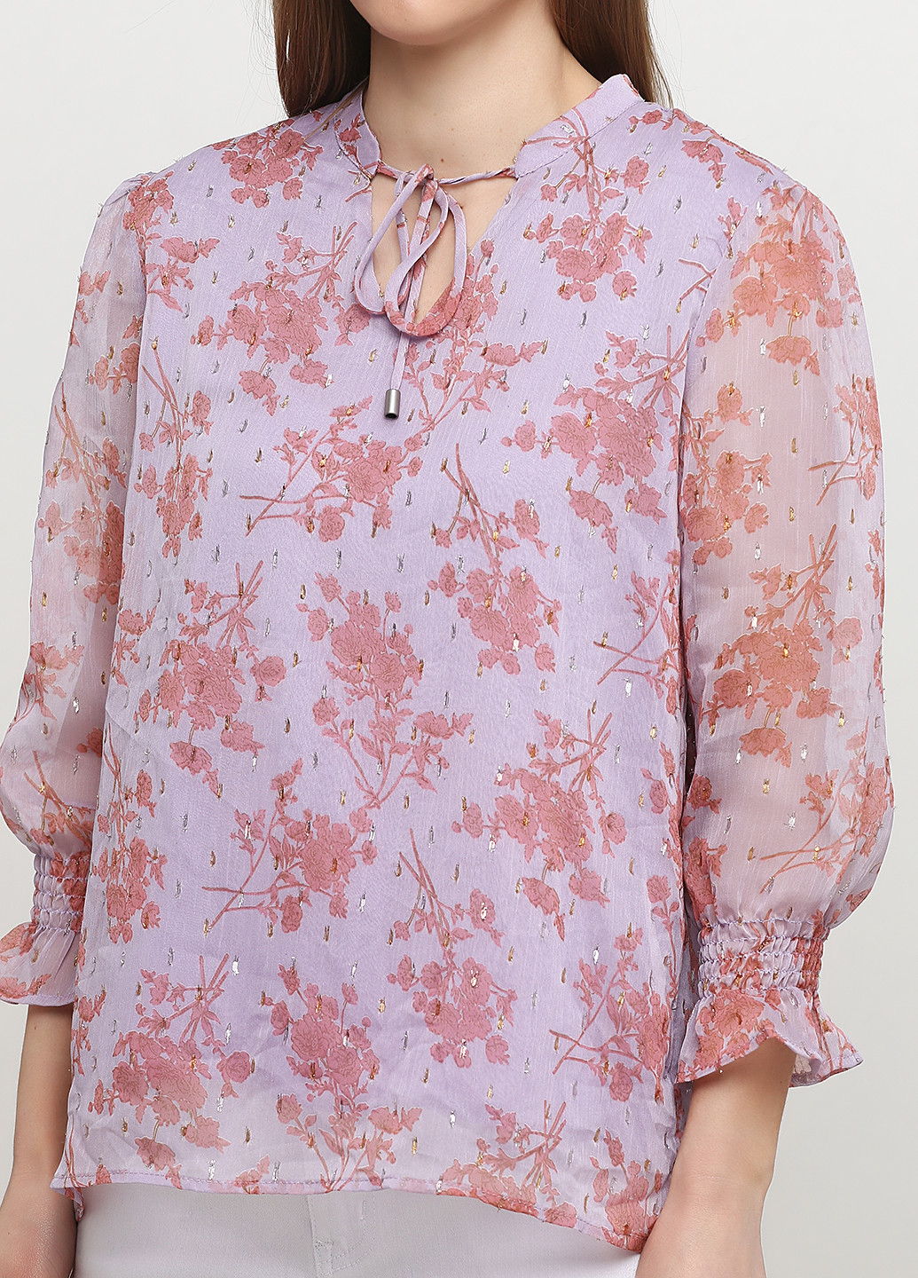 Сиреневая летняя блуза Friendtex