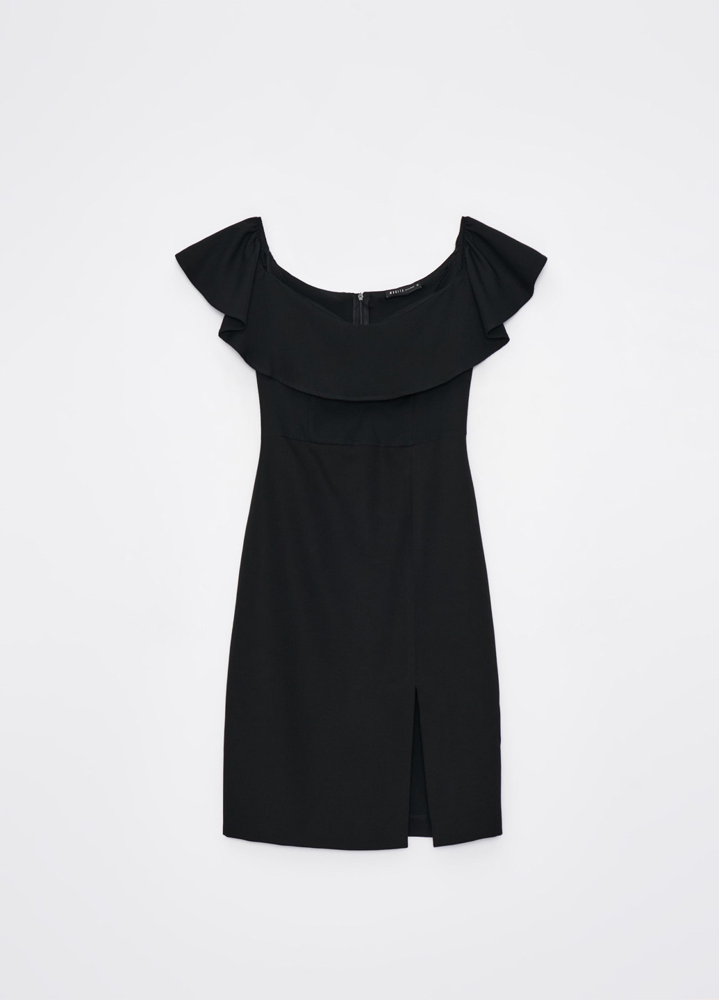Черное вечернее, кэжуал платье футляр Mohito однотонное