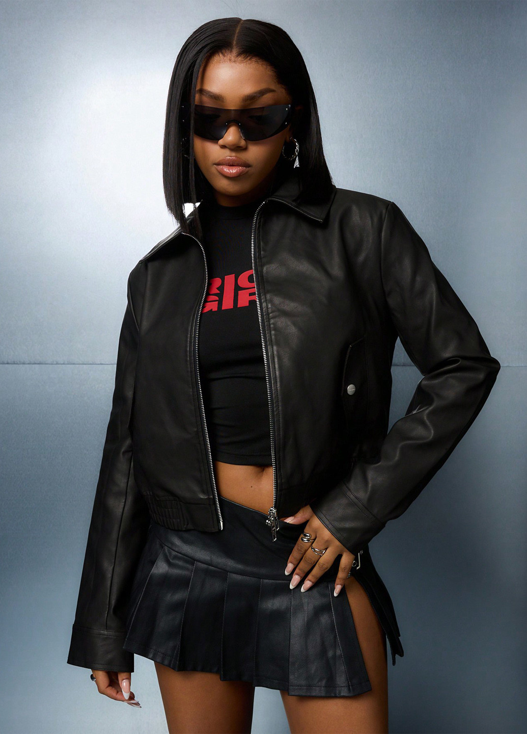 Чорна демісезонна куртка SHEIN