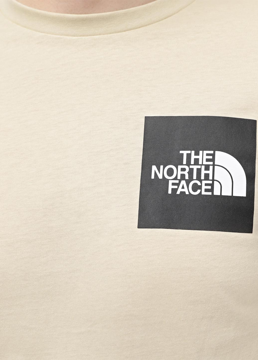 Лонгслів The North Face логотип бежевий кежуали бавовна