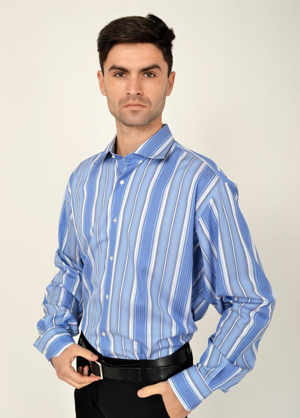 Голубой кэжуал рубашка Ager с длинным рукавом