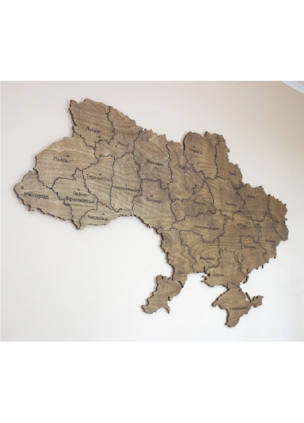 Карта України настінна ручної роботи з дерева (03573828-De) Francesco Marconi (251328983)